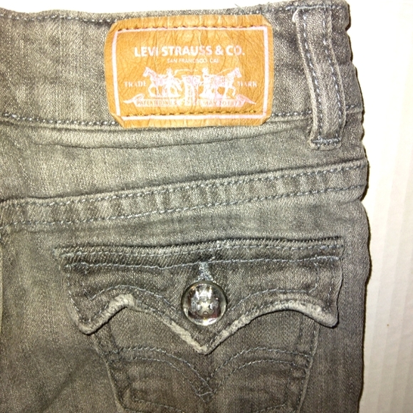☆EUC☆LEVI'S☆Little Girls Flare Leg 6X adjustable Waist denim Jeans - Picture 5 of 14